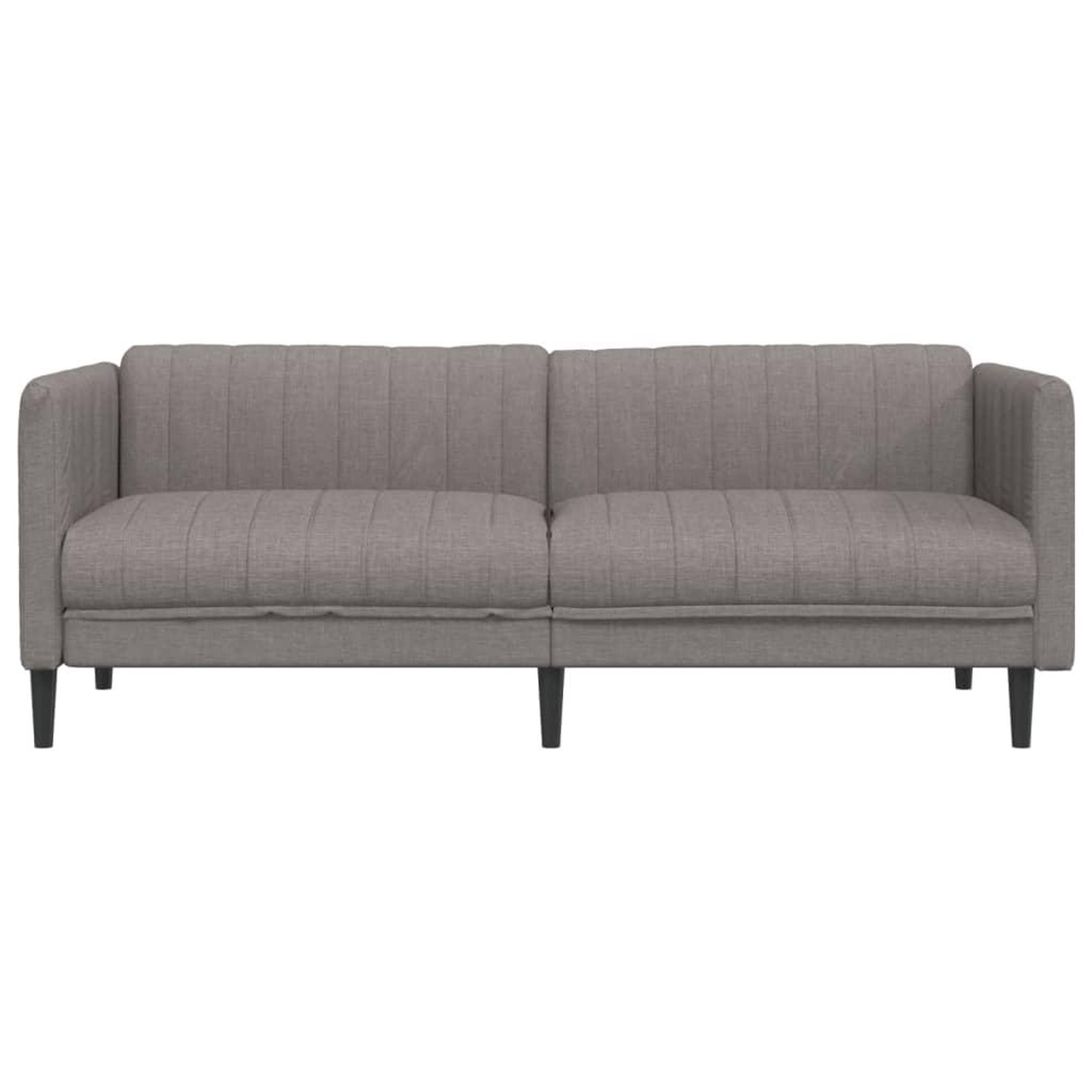 Voir la diapositive 4 : VIDAXL Canape a 3 places taupe tissu