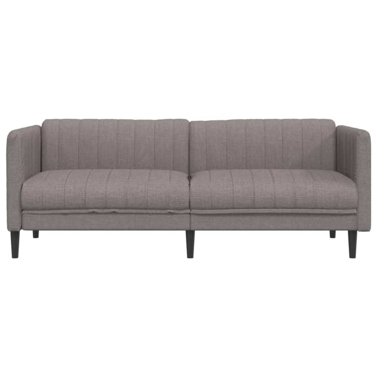 VIDAXL Canape a 3 places taupe tissu