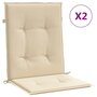 Voir la diapositive 2 : VIDAXL Coussins de chaise de jardin a dossier bas lot de 2 beige