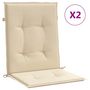 Voir la diapositive 2 : VIDAXL Coussins de chaise de jardin a dossier bas lot de 2 beige