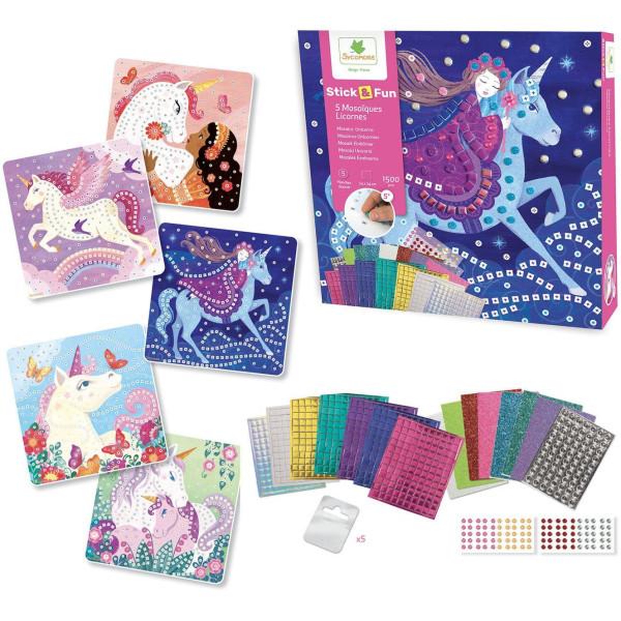 Voir la diapositive 4 : SYCOMORE Mosaiques - SYCOMORE - Stick'N Fun - Licornes - Des 5 ans