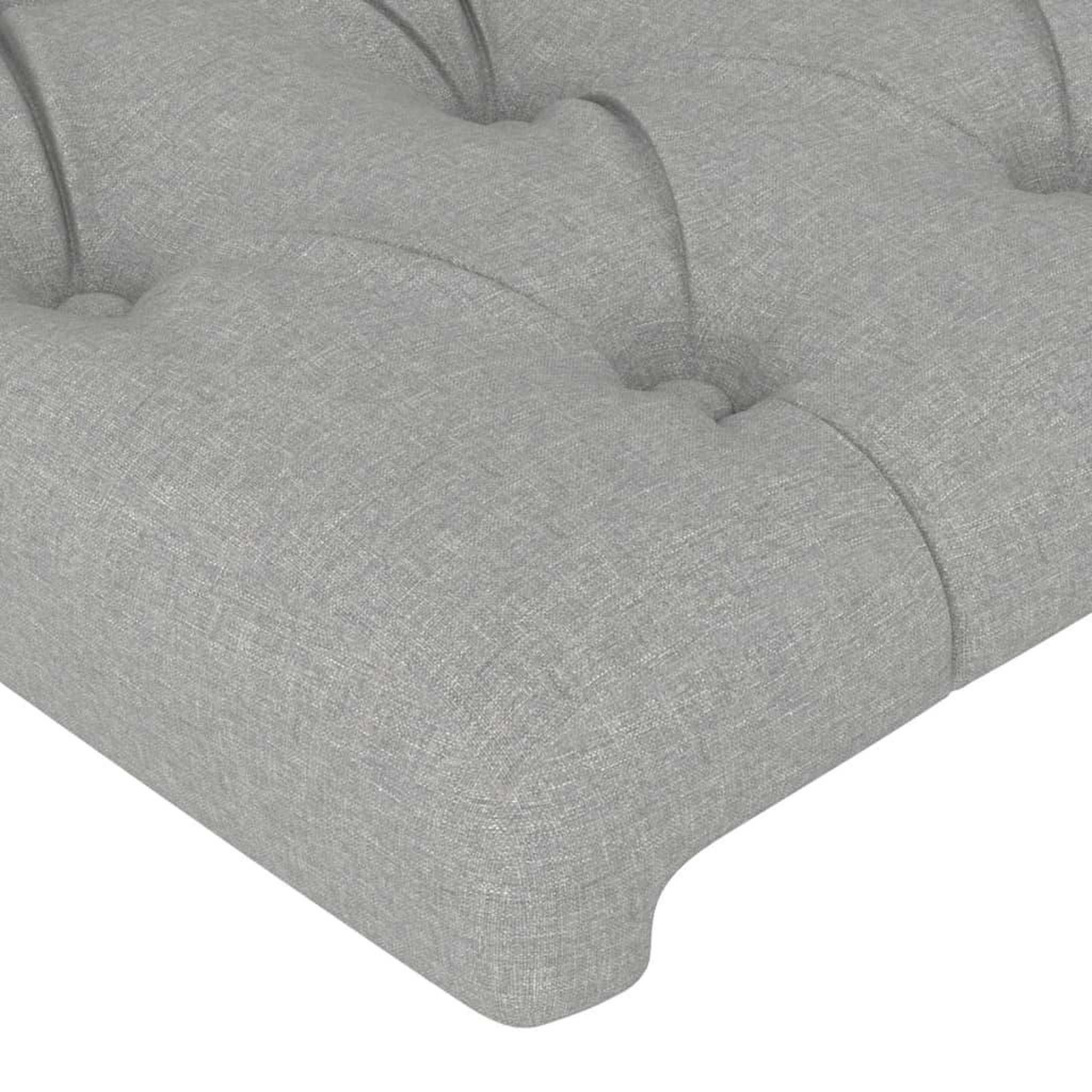 Voir la diapositive 5 : VIDAXL Tete de lit a LED Gris clair 183x16x78/88 cm Tissu