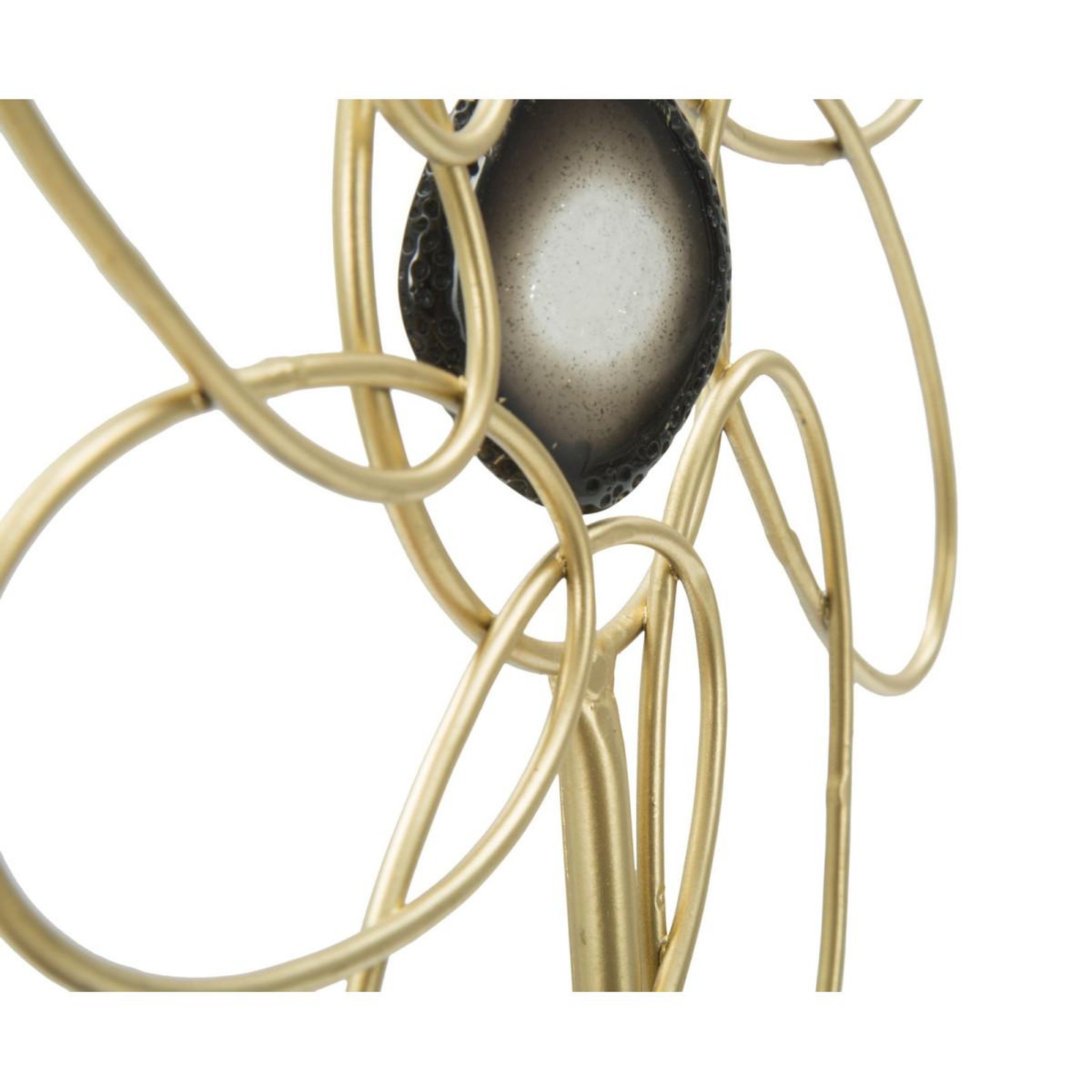 Voir la diapositive 5 : Paris Prix Fleur déco en métal  daisy  37cm or