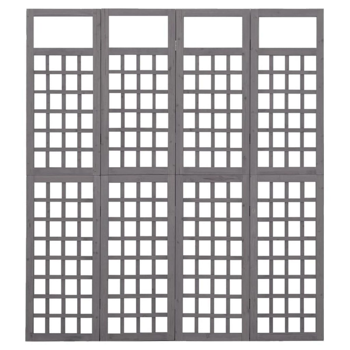 VIDAXL Cloison de separation a 4 panneaux/treillis bois sapin massif