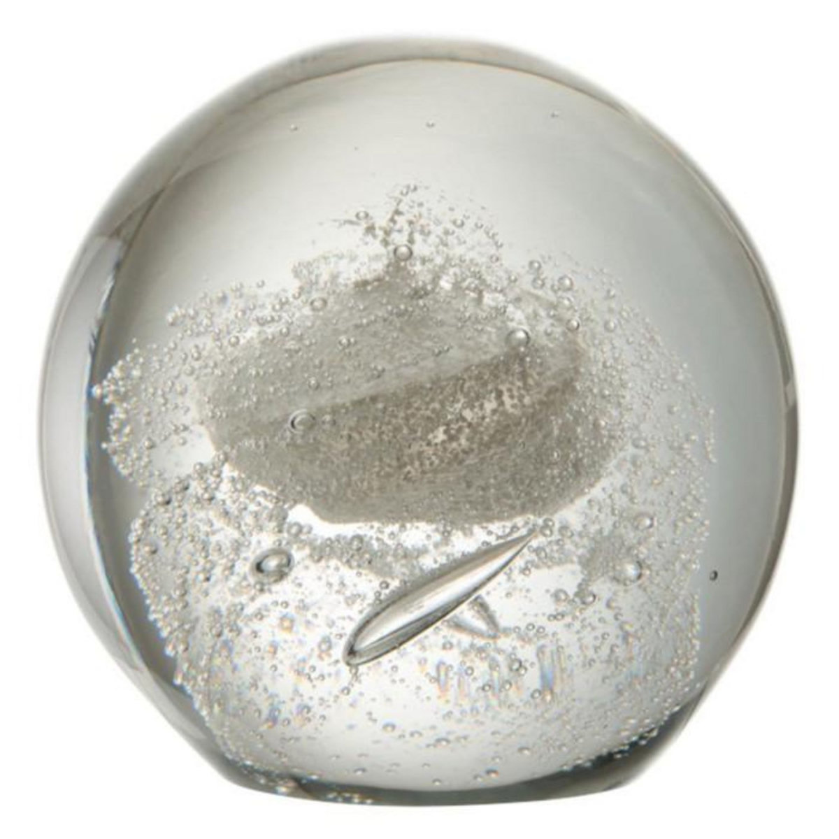 Paris Prix Presse-Papier en Verre  Bulle  16cm Argent
