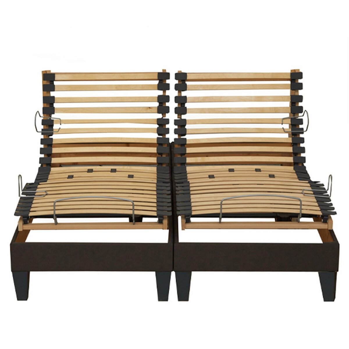 IDLITERIE Ensemble relaxation 100% latex 5 zones + sommier avec réglage fermeté au niveau lombaire 2x90 x 200