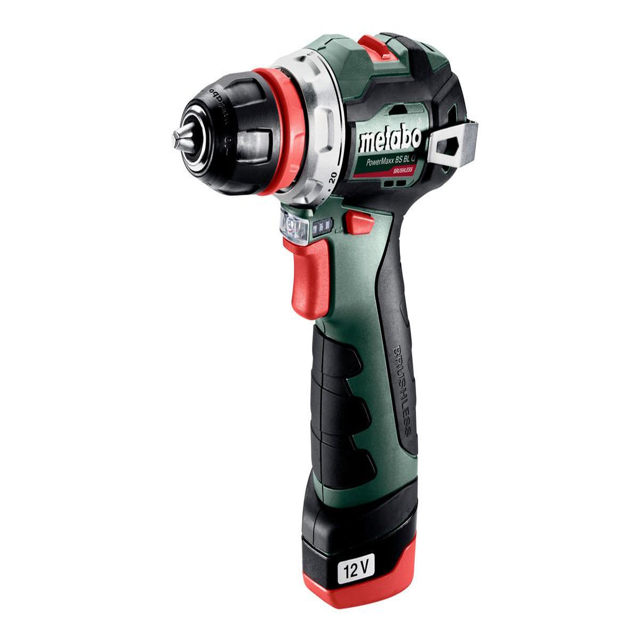 METABO SAS Coffret Perceuse visseuse 12 V sans fil PowerMaxx BS BL Q 2 x 2,0 Ah Li-Power, LC12