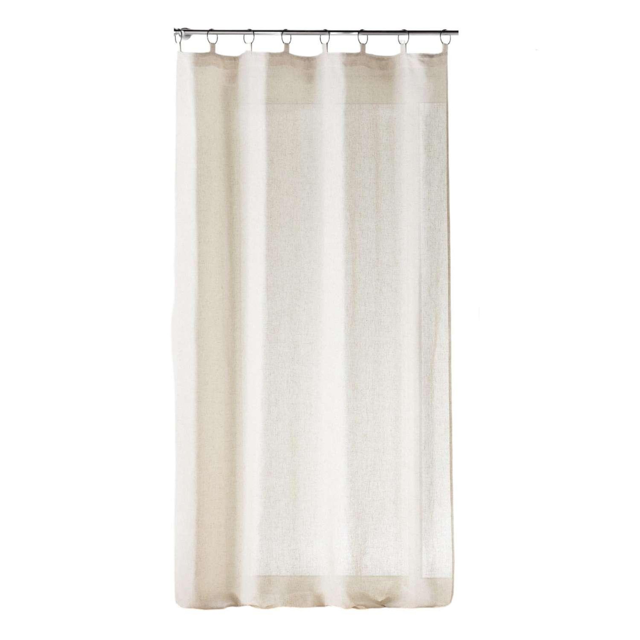 Douceur d'Intérieur Rideau à anneaux alturas - polyester et lin - 140 x 240 cm - ecru