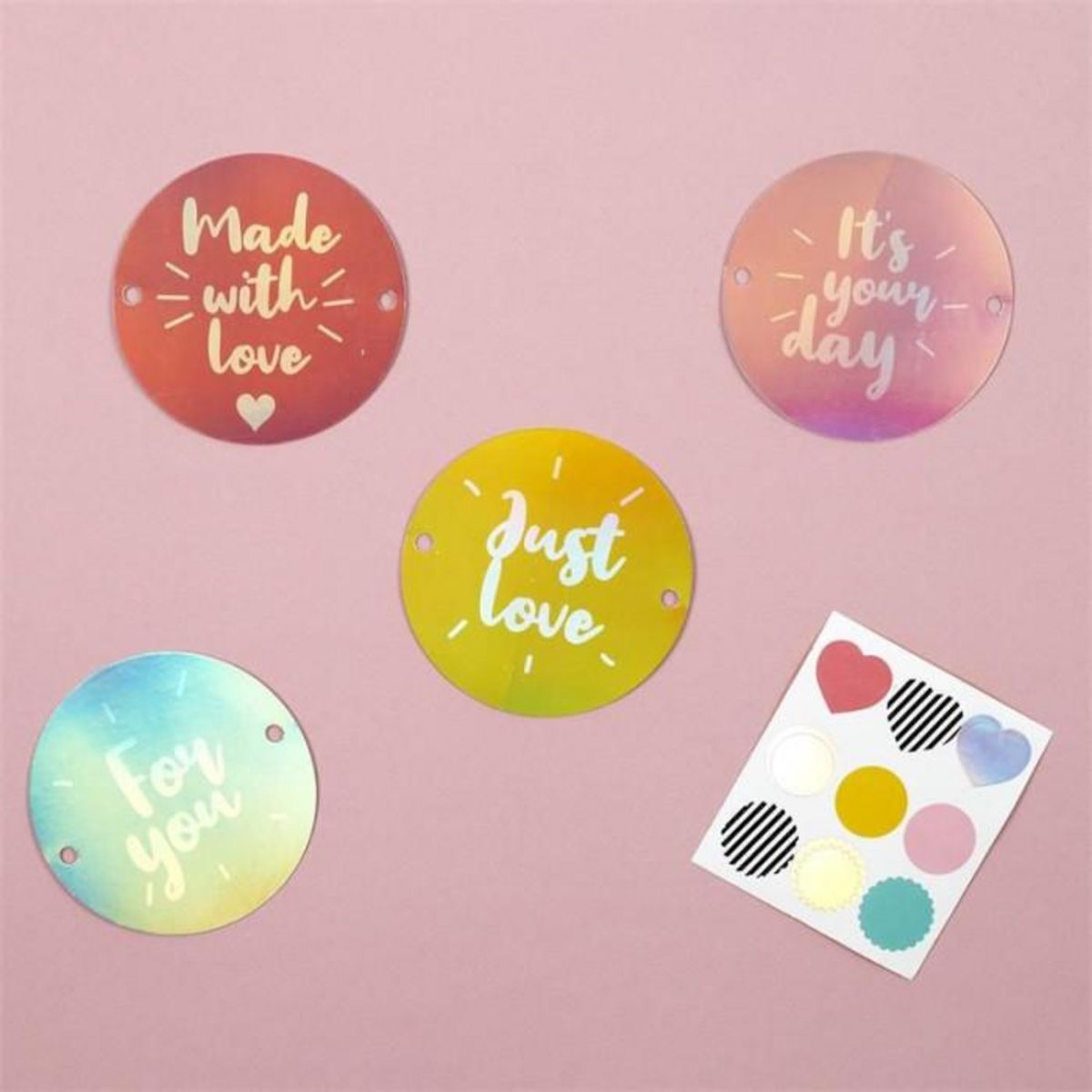 Paris Prix Coffret Étiquettes Cadeau  4 Motifs  22cm Multicolore