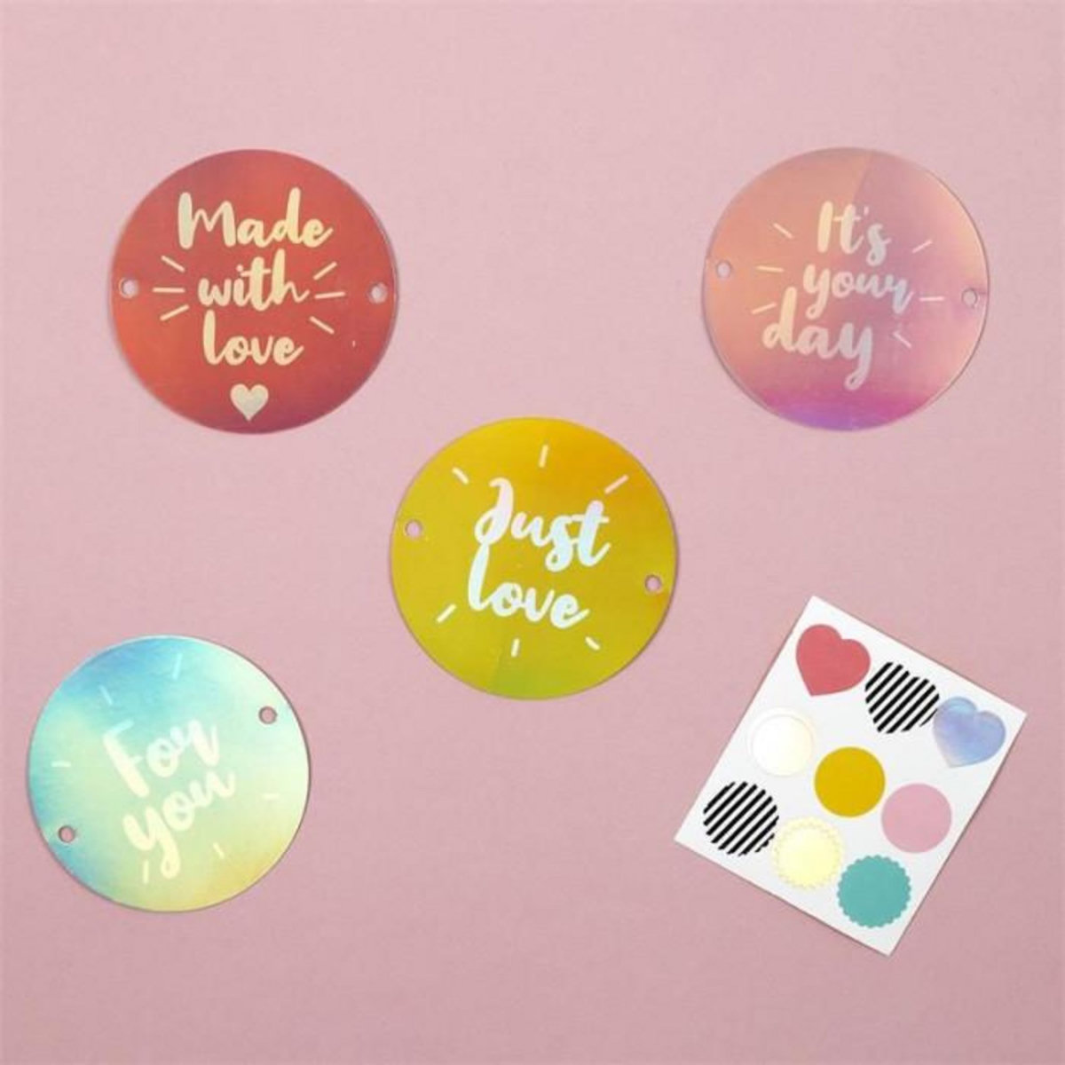 Paris Prix Coffret Étiquettes Cadeau  4 Motifs  22cm Multicolore