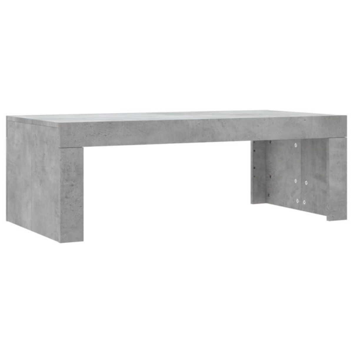 VIDAXL Table basse gris béton 102x50x36 cm bois d ingénierie