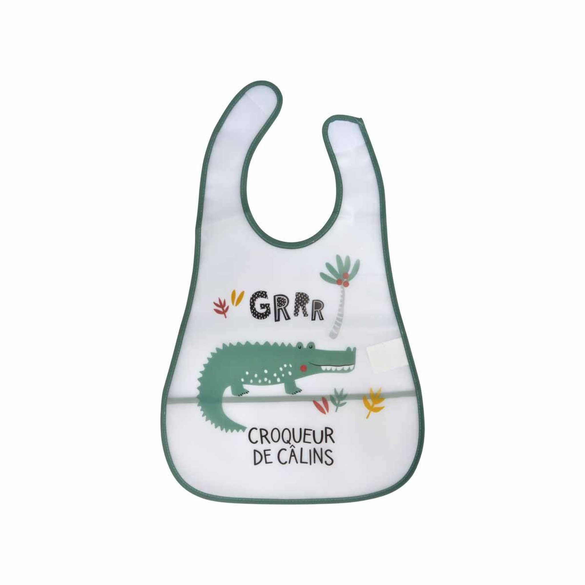 BEBE DOUCEUR Bavoir scratch bébé  sweet savane  45cm vert