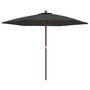 Voir la diapositive 2 : VIDAXL Parasol de jardin avec mat en bois anthracite 299x240 cm