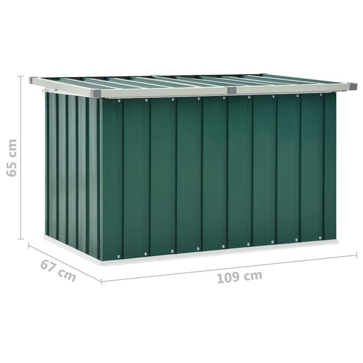 VIDAXL Boîte de rangement de jardin Vert 109x67x65 cm