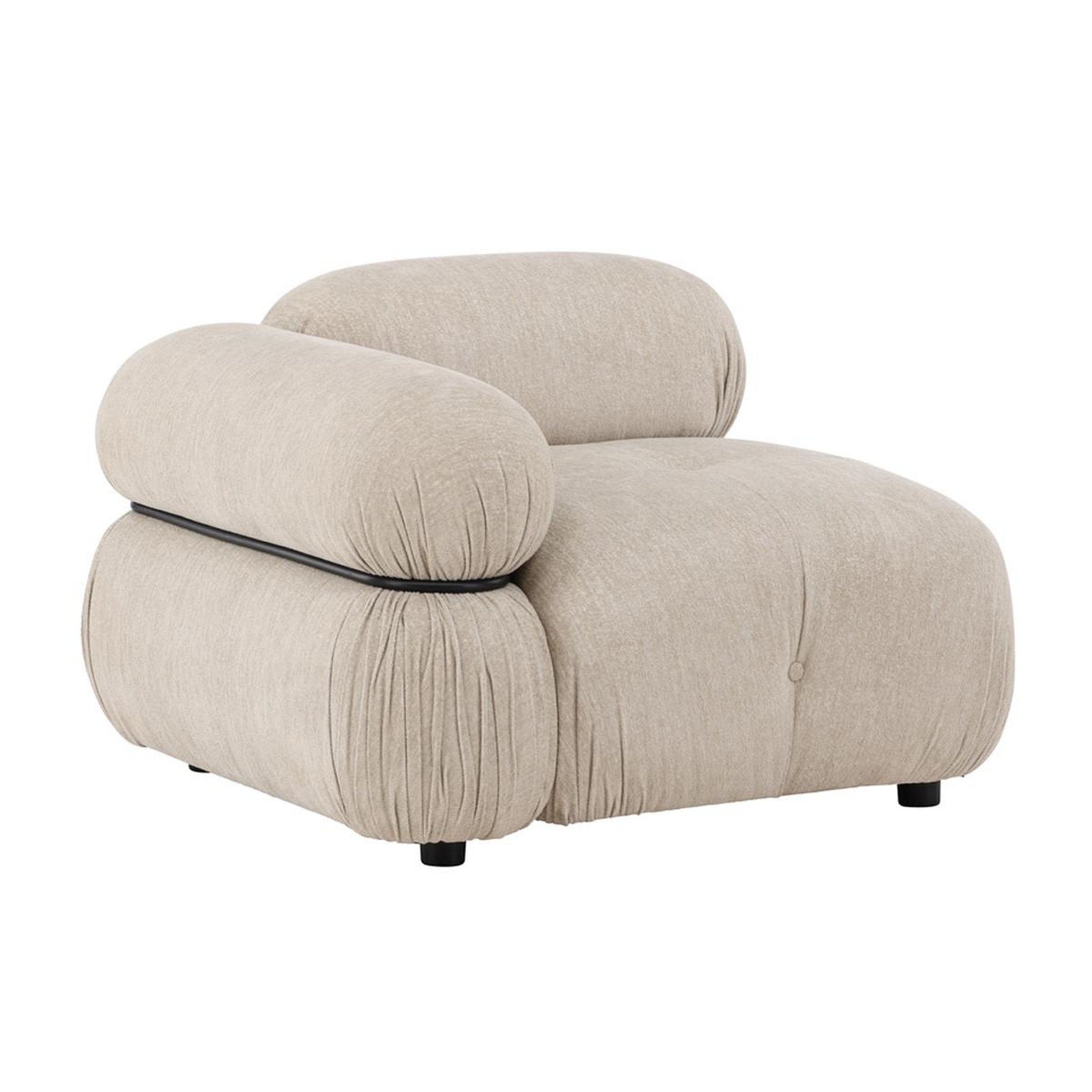 Voir la diapositive 2 : Paris Prix Module de canapé d'angle droit  mika  95cm beige