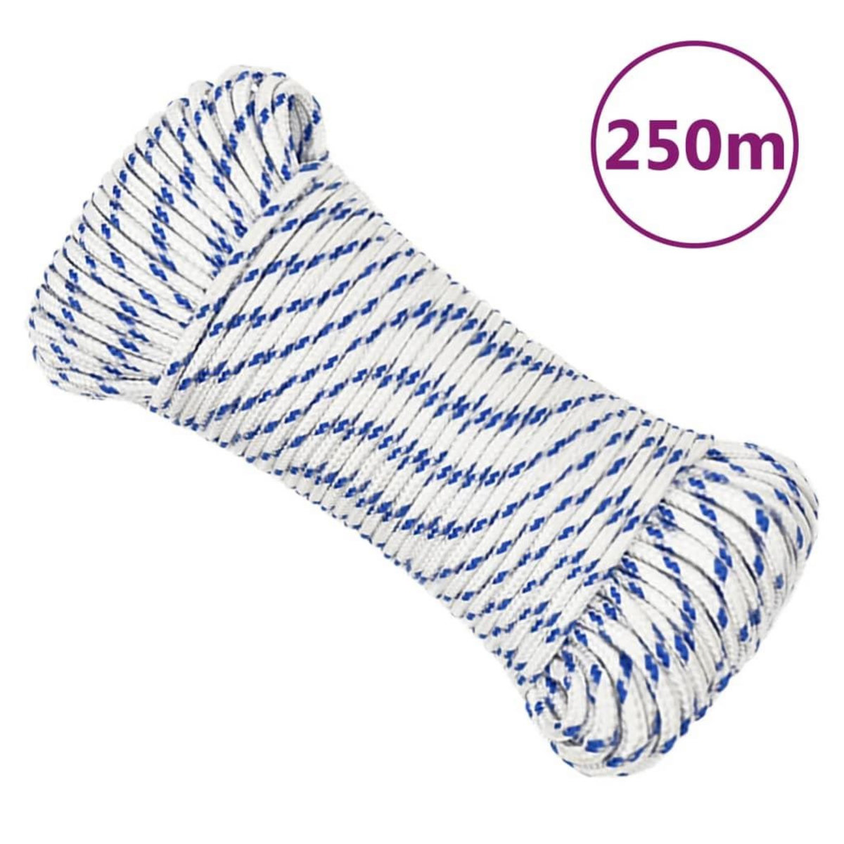 VIDAXL Corde de bateau Blanc 4 mm 250 m polypropylene
