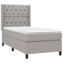 Voir la diapositive 4 : VIDAXL Sommier a lattes de lit matelas LED Gris clair 80x200cm Tissu