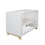 IKID Chambre complète lit bébé 60x120, commode avec plan à langer et armoire Veneto - Blanc