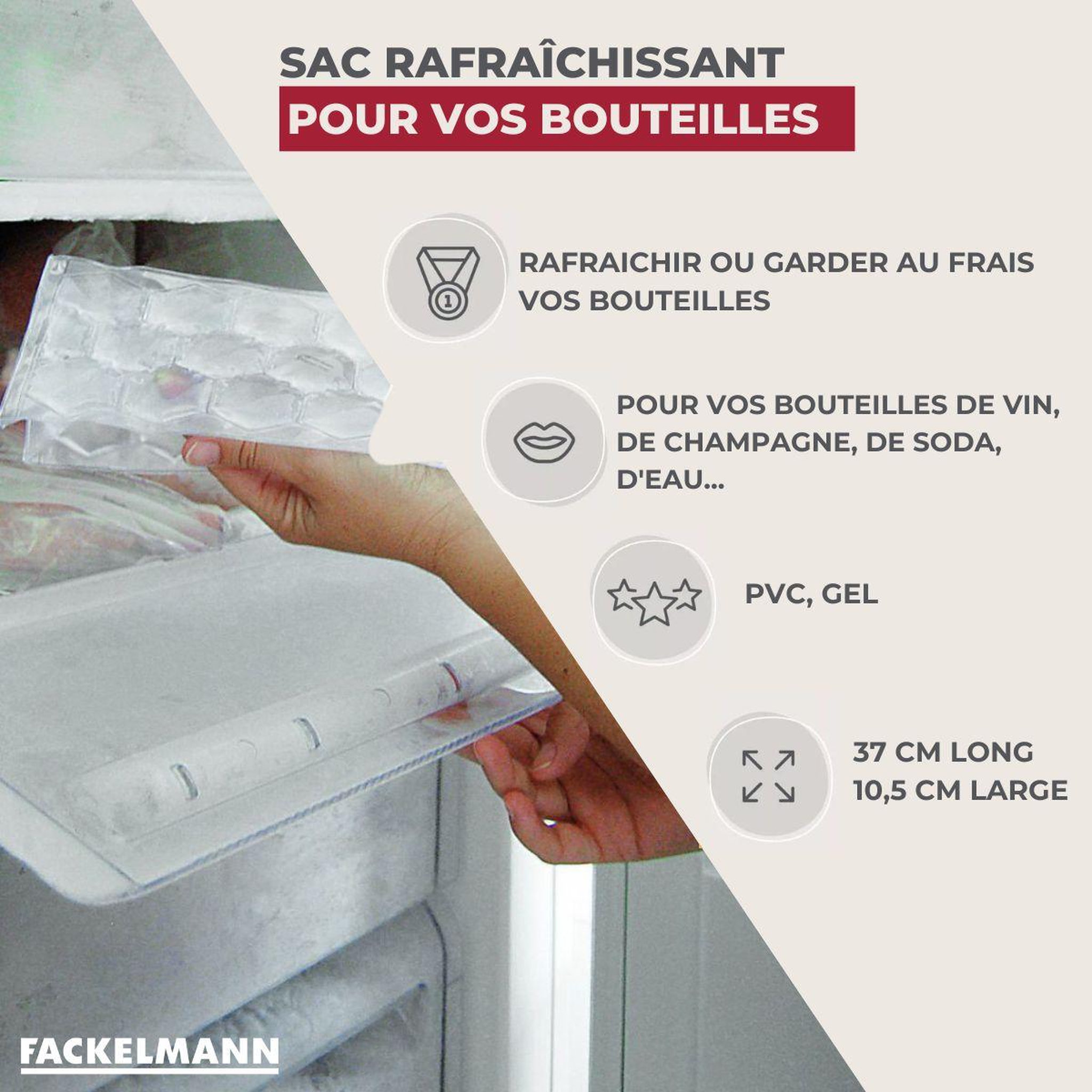 Voir la diapositive 3 : Fackelmann Sac isotherme pour bouteille Fackelmann Bar Concept