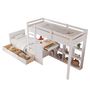 Voir la diapositive 1 : MERAX Lit superposé 90x200cm bois et mdf coloris blanc