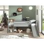 Voir la diapositive 3 : Lit enfant mi-hauteur 90 x 200 cm avec toboggan WEPPES