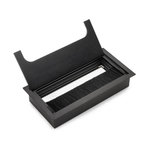 EMUCA SRL Passe-cables de table Quadrum - rectangulaire - 159x80mm à encastrer - Aluminium - Peint en noir