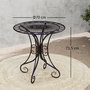 Voir la diapositive 3 : OUTSUNNY Table de jardin ronde 2 places style fer forgé dia. 85 cm métal brun