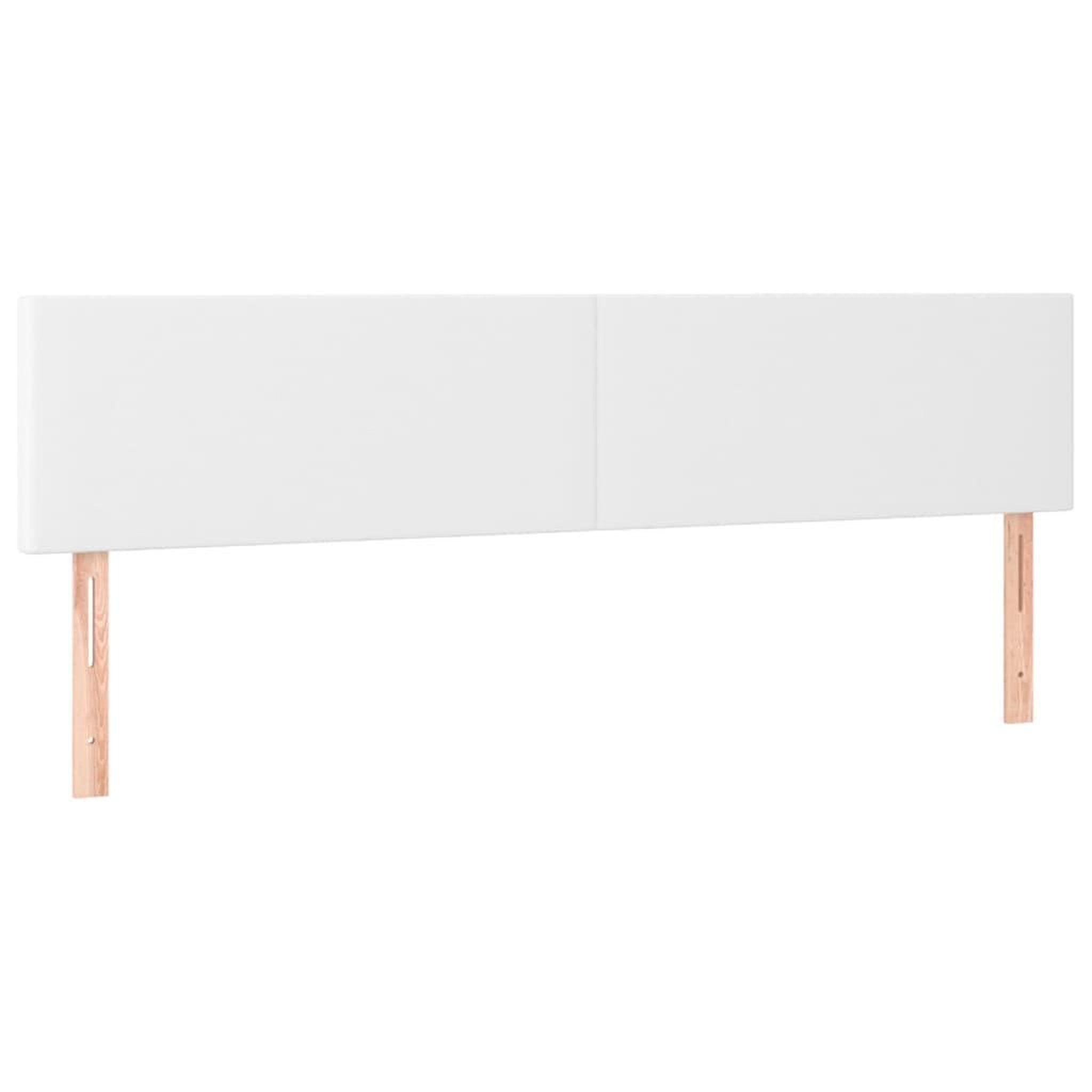 Voir la diapositive 2 : VIDAXL Tetes de lit 2 pcs Blanc 100x5x78/88 cm Similicuir
