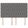 Voir la diapositive 3 : VIDAXL Tetes de lit 4 pcs Gris fonce 72x7x78/88 cm Tissu