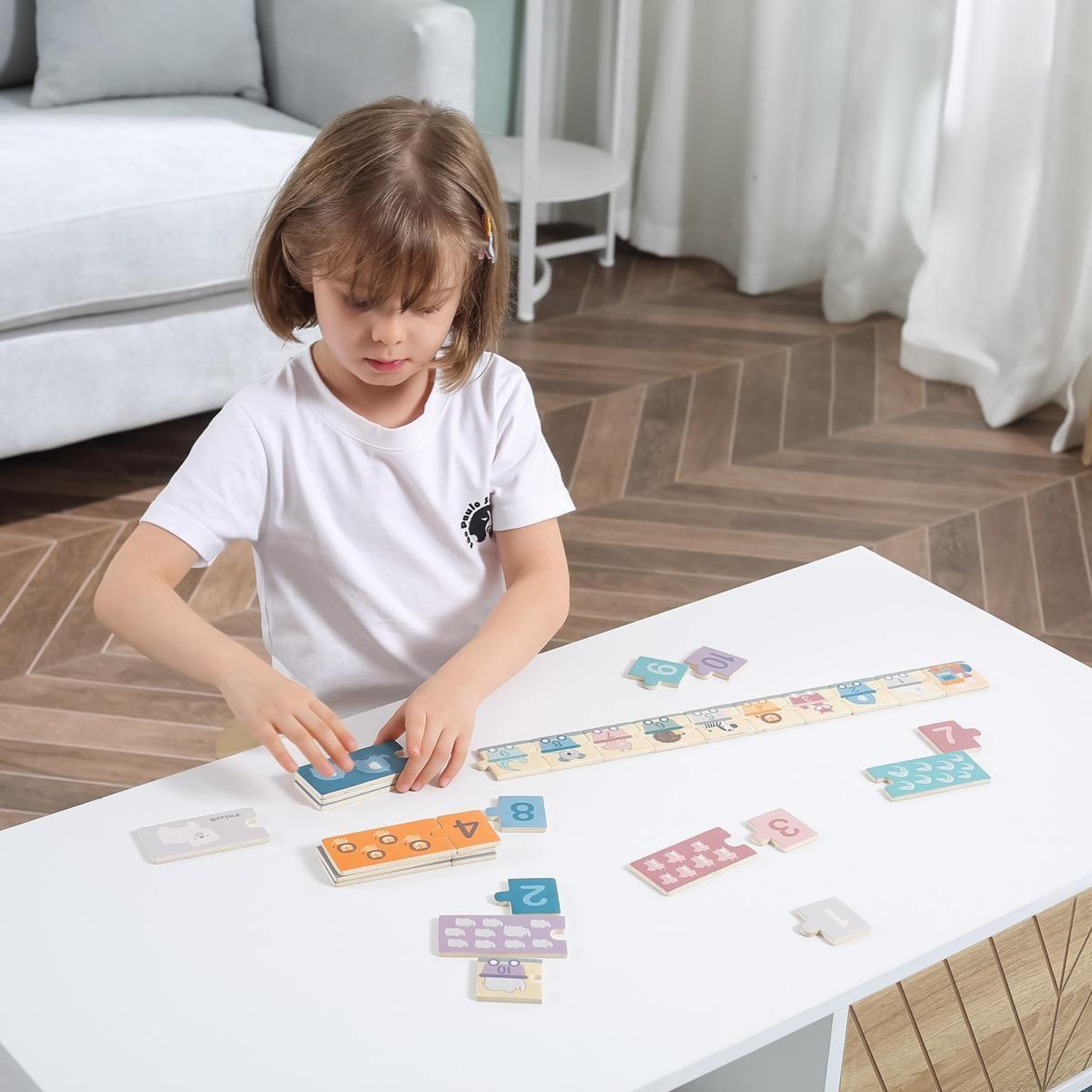 Voir la diapositive 4 : VIGA Puzzle en bois  44071 polarb - les nombres, 31 pièces