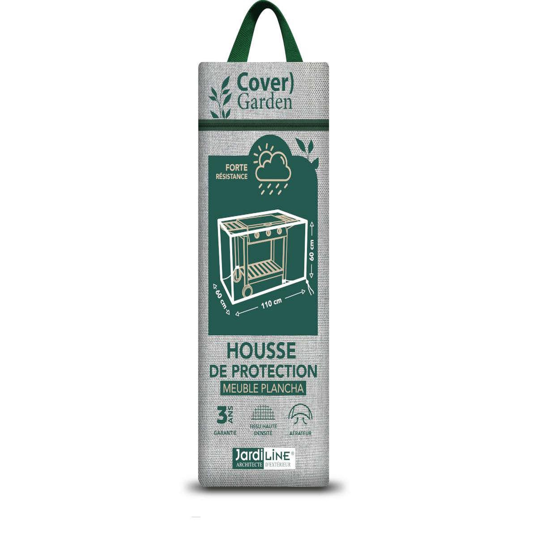 Jardiline Housse de protection cover garden pour meuble plancha - 110 x 60 x 60 cm - jardiline