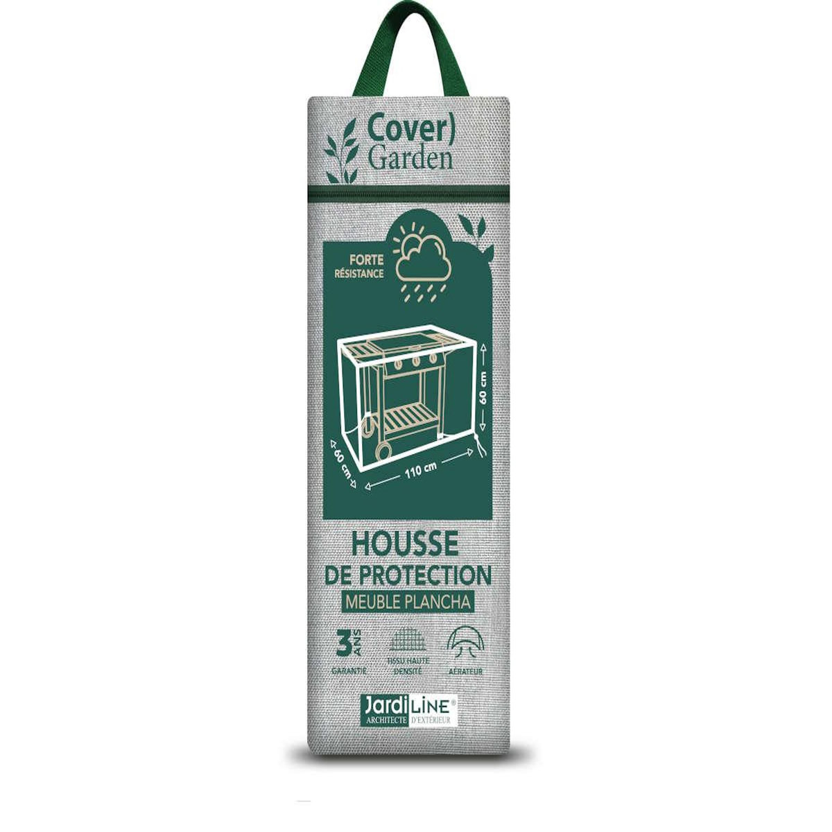 Jardiline Housse de protection Cover Garden pour meuble plancha - 110 x 60 x 60 cm - Jardiline