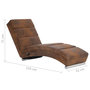 Voir la diapositive 6 : VIDAXL Chaise longue de massage Marron Similicuir daim