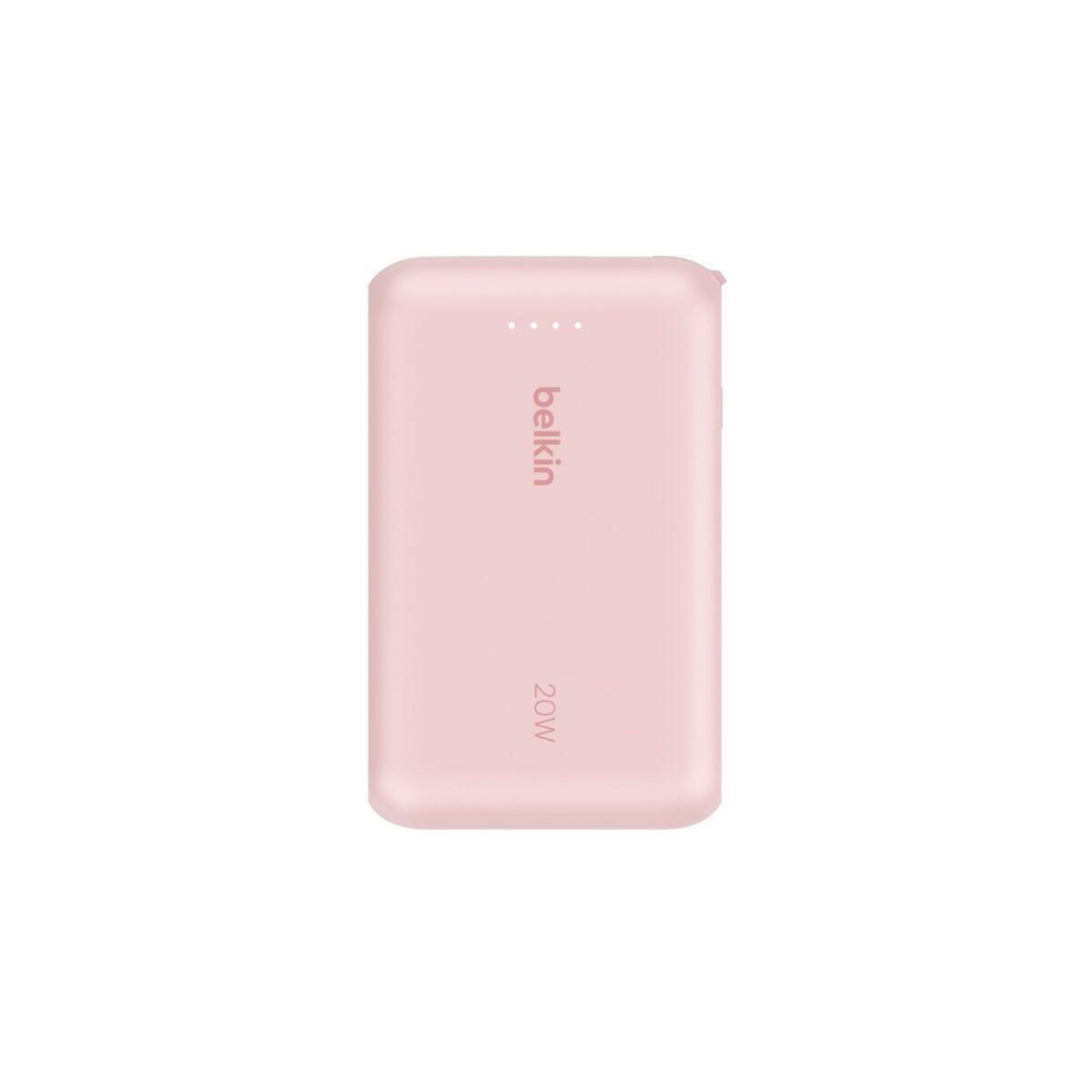 Belkin Batterie externe 10000 mAh avec cable USB-C intégre pink