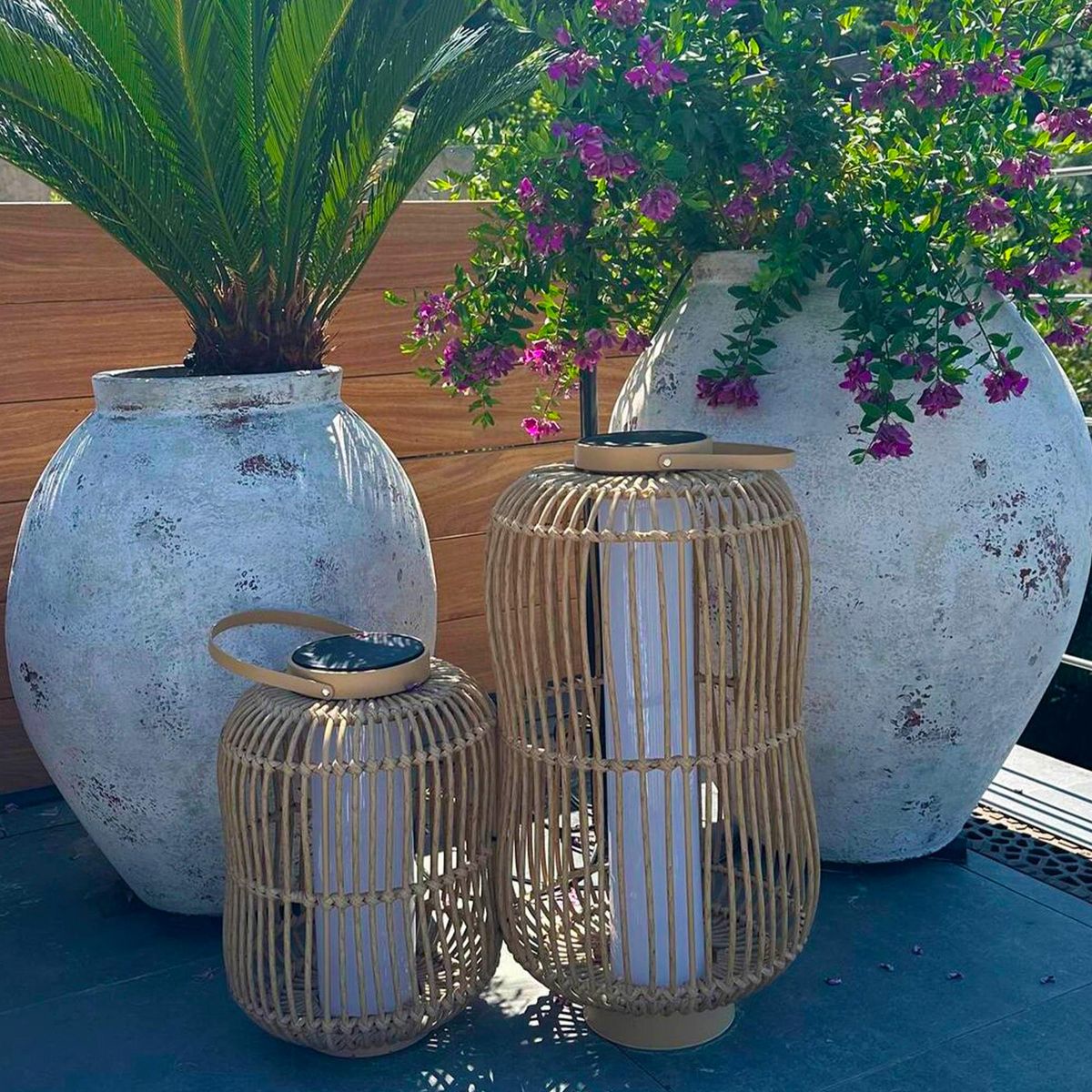 Lumisky Lanterne solaire MARIEL Marron Rotin 31x31x H60cm