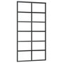 Voir la diapositive 2 : VIDAXL Porte coulissante Verre ESG et aluminium 102x205 cm Noir