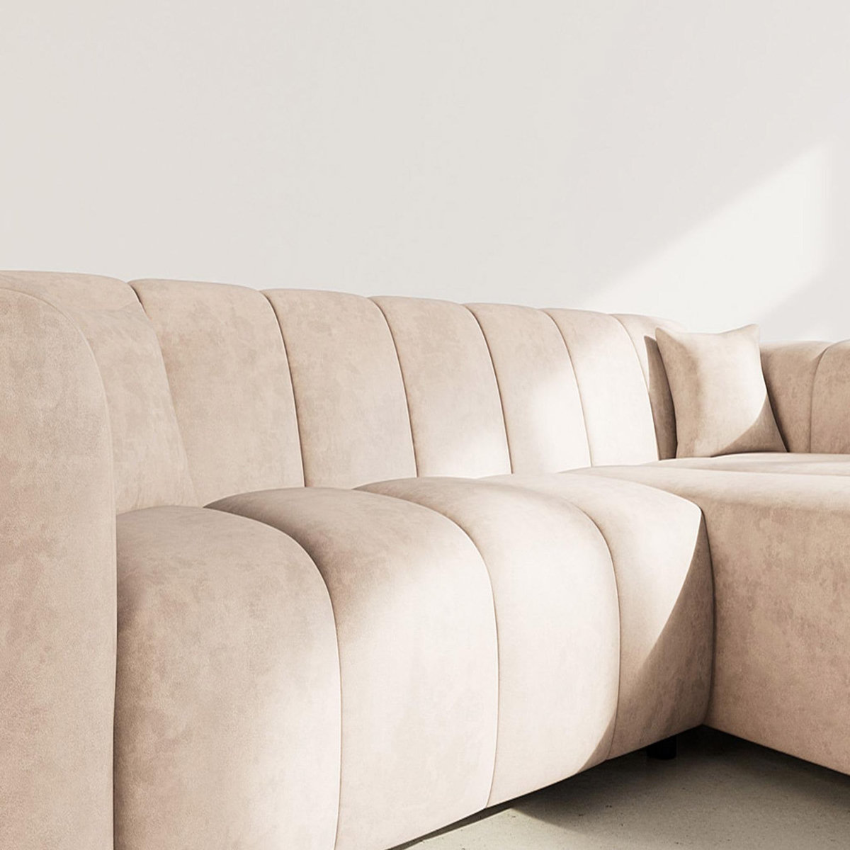 LISA DESIGN Curtis - canapé d'angle droit 4 places en simili