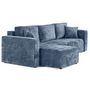 Voir la diapositive 5 : BEST MOBILIER Topaze - canapé d'angle réversible 4 places convertible avec coffre en velours à relief texturé