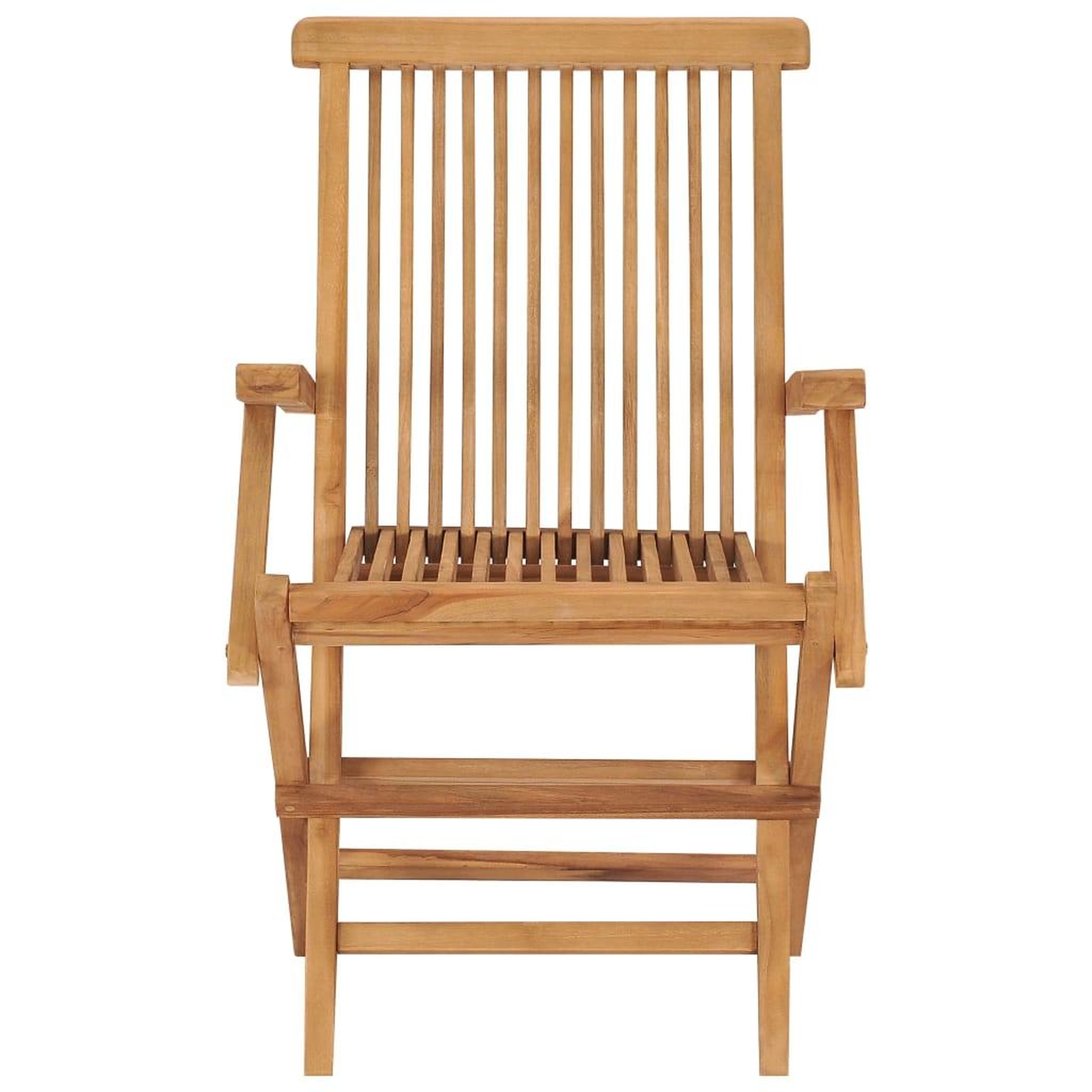 Voir la diapositive 5 : VIDAXL Chaises de jardin coussins rouge bordeaux lot de 2 Teck massif