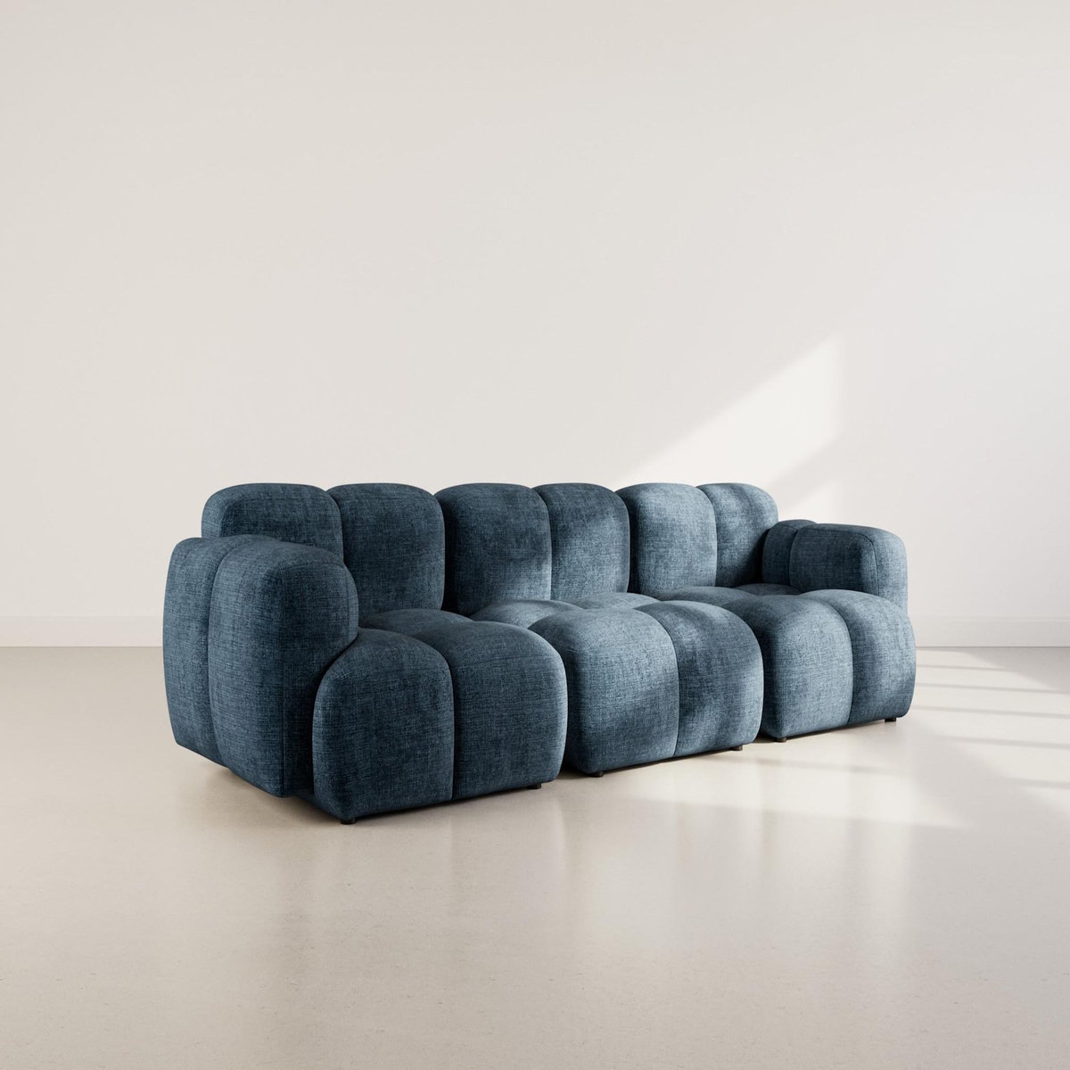 LISA DESIGN Grace - canapé modulable 3 places en velours texturé