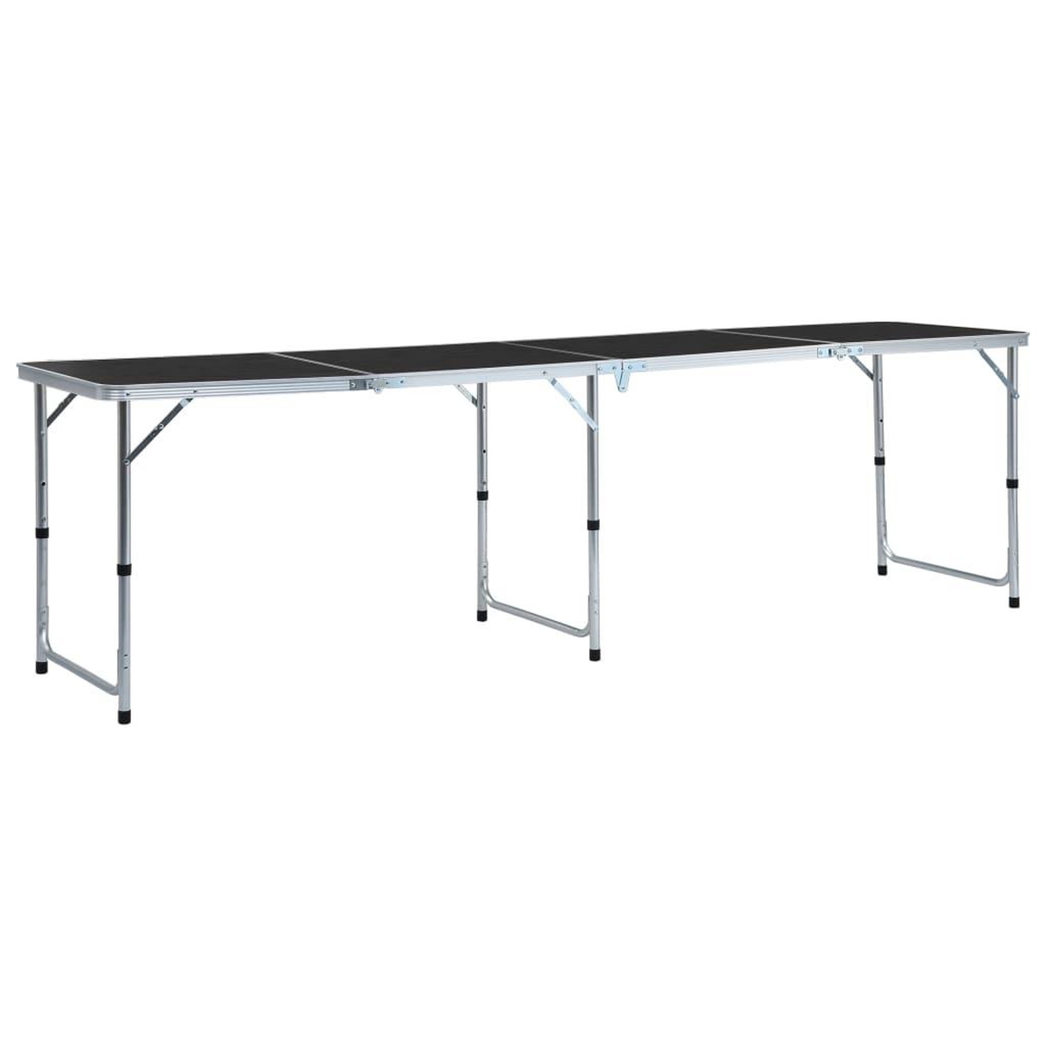 VIDAXL Table pliable de camping Gris Aluminium 240x60 cm