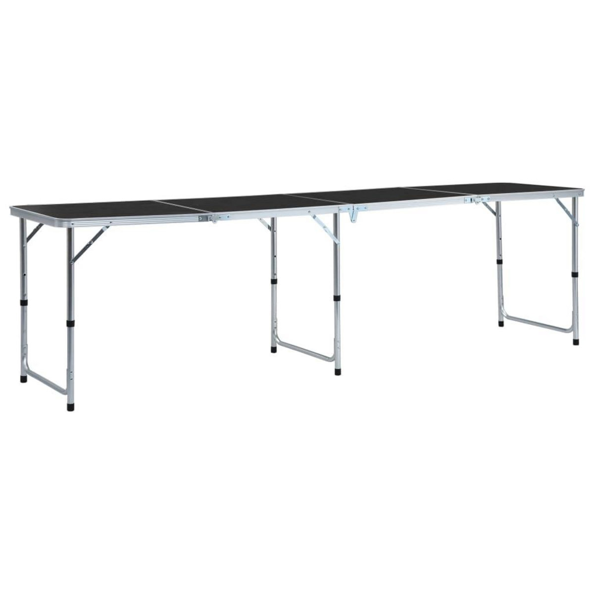 VIDAXL Table pliable de camping Gris Aluminium 240x60 cm