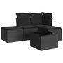 Voir la diapositive 2 : VIDAXL Salon de jardin 5 pcs avec coussins noir resine tressee