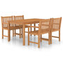 Voir la diapositive 2 : VIDAXL Ensemble a manger de jardin 5 pcs Bois de teck solide