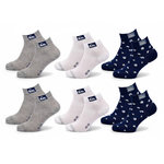 QUIKSILVER Quiksilver Pack de Chaussettes Enfant QUARTER – Lot 6 Paires Sport. Coloris disponibles : Bicolore, Noir, Blanc