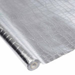 Paris Prix Nappe Plastique  Effet Peau de Crocodile  1,20x5m Argent