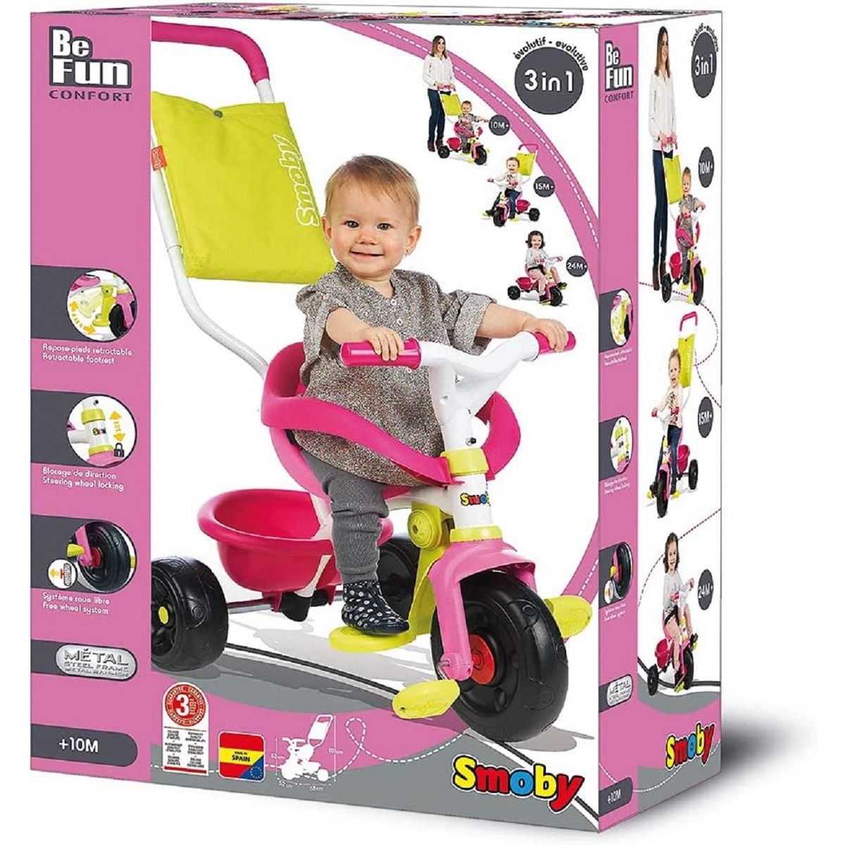 SMOBY Tricycle be fun confort rose