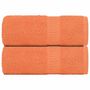 Voir la diapositive 1 : VIDAXL Serviettes de visage 2 pcs orange 30x30 cm 360 g m² 100% coton