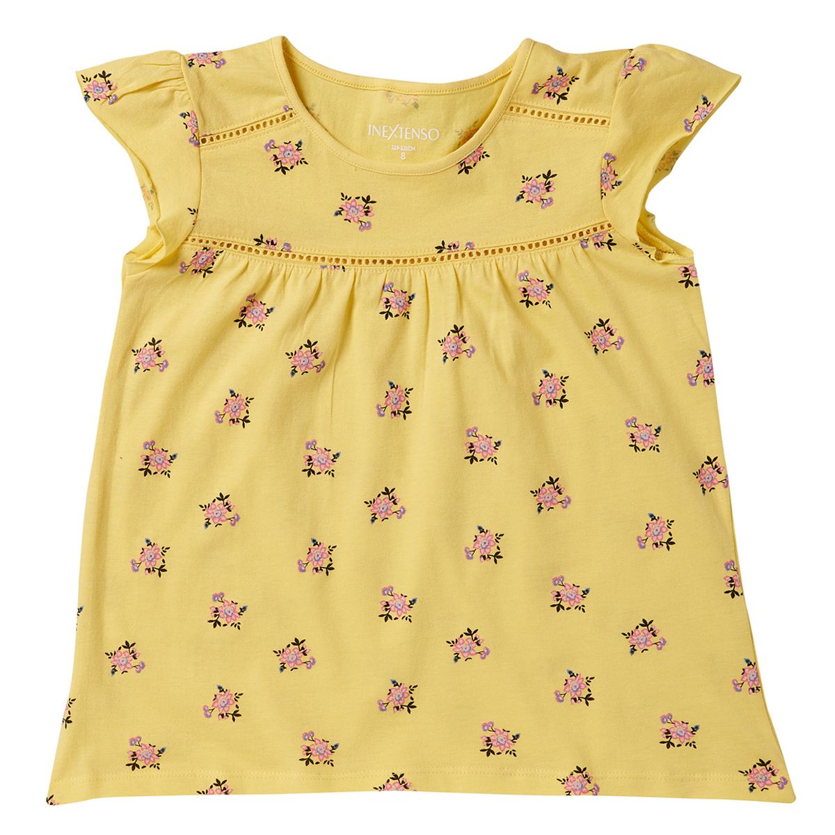 IN EXTENSO T-shirt manches courtes à fleurs fille