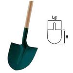 Leborgne Pelle ronde tôle - 29 cm - manche bois 110 cm certifié PEFC 100%